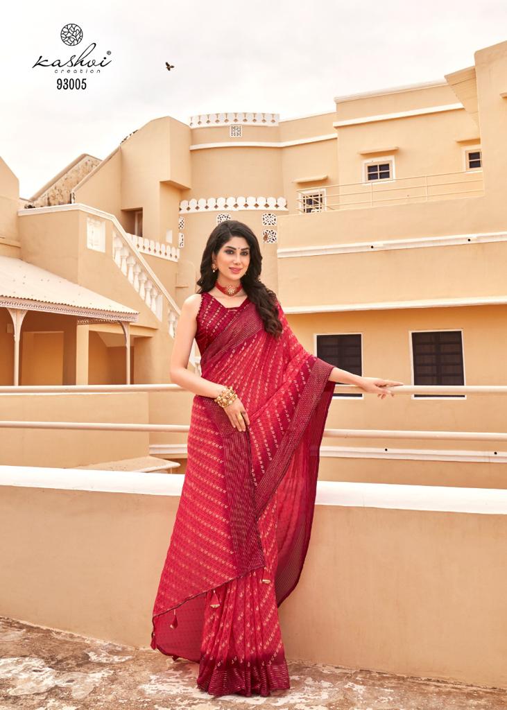 Kashvi Jhalak Designer Ethnic Wear Wholesale Saree Collection
